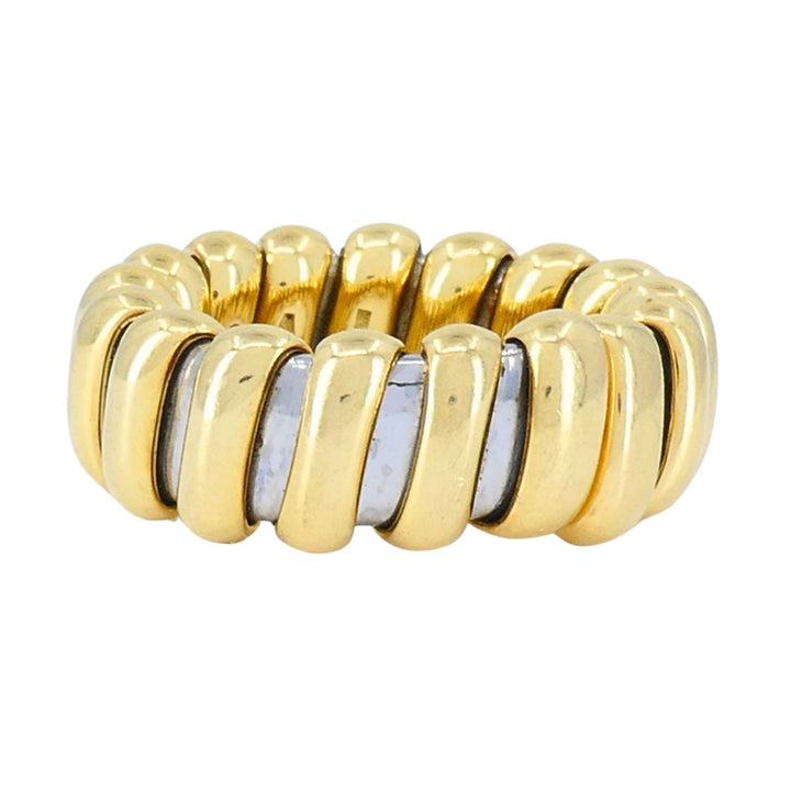 Vintage Bvlgari 18k Gold Stainless Steel Ring