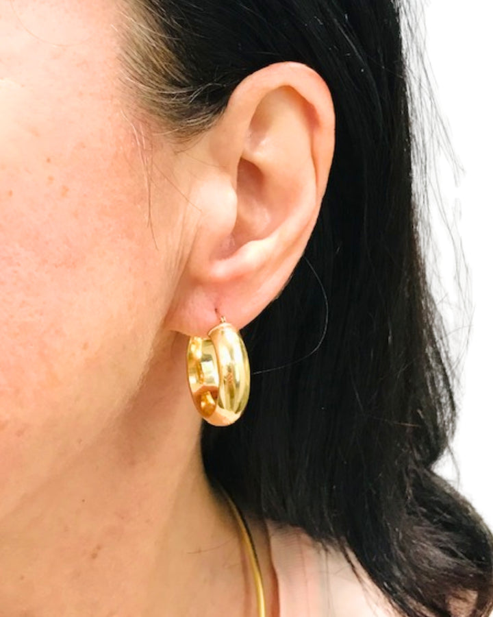 Vintage 14k Gold Hoop Earrings Estate Jewelry