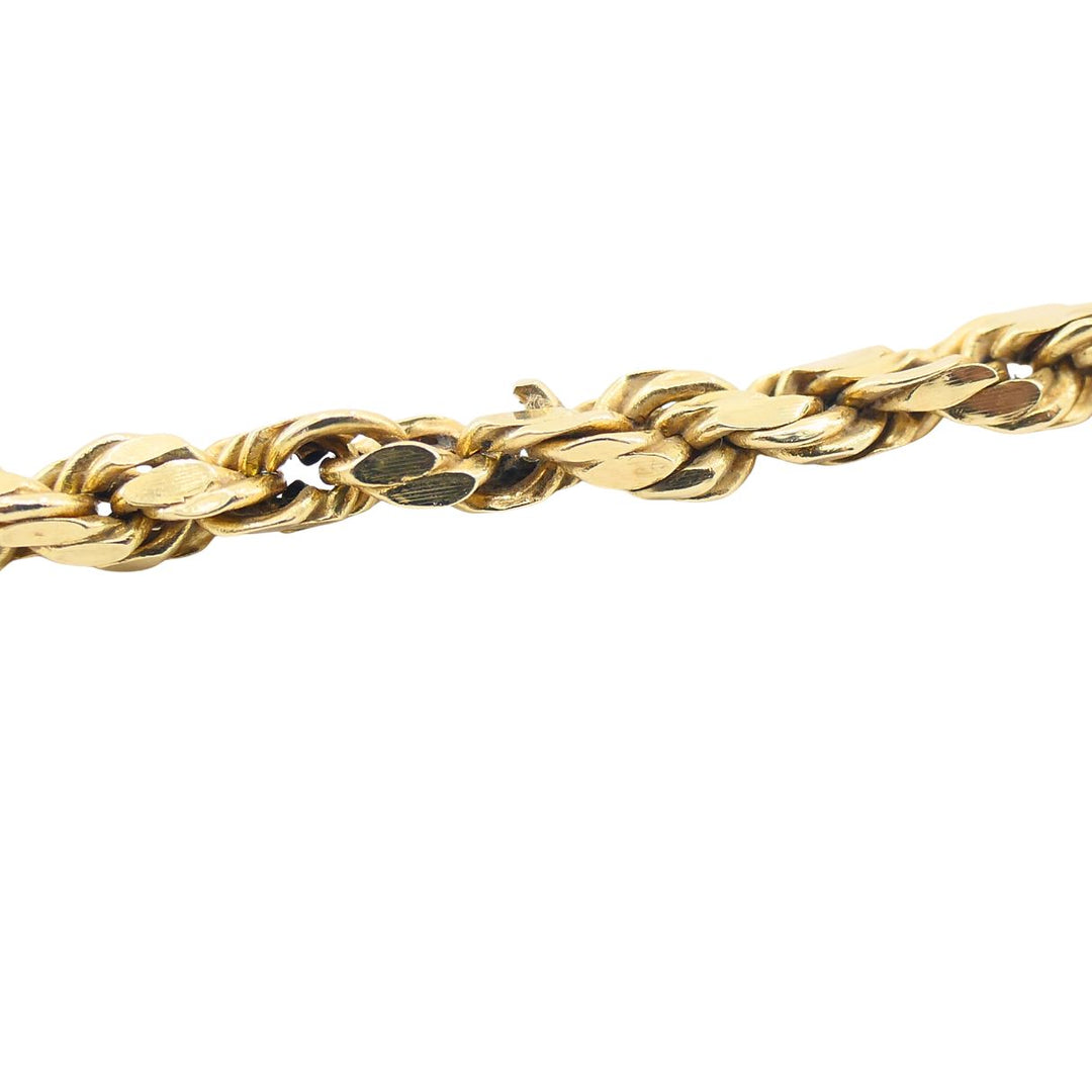 Vintage Libra 14k Gold Pendant Rope Chain Necklace