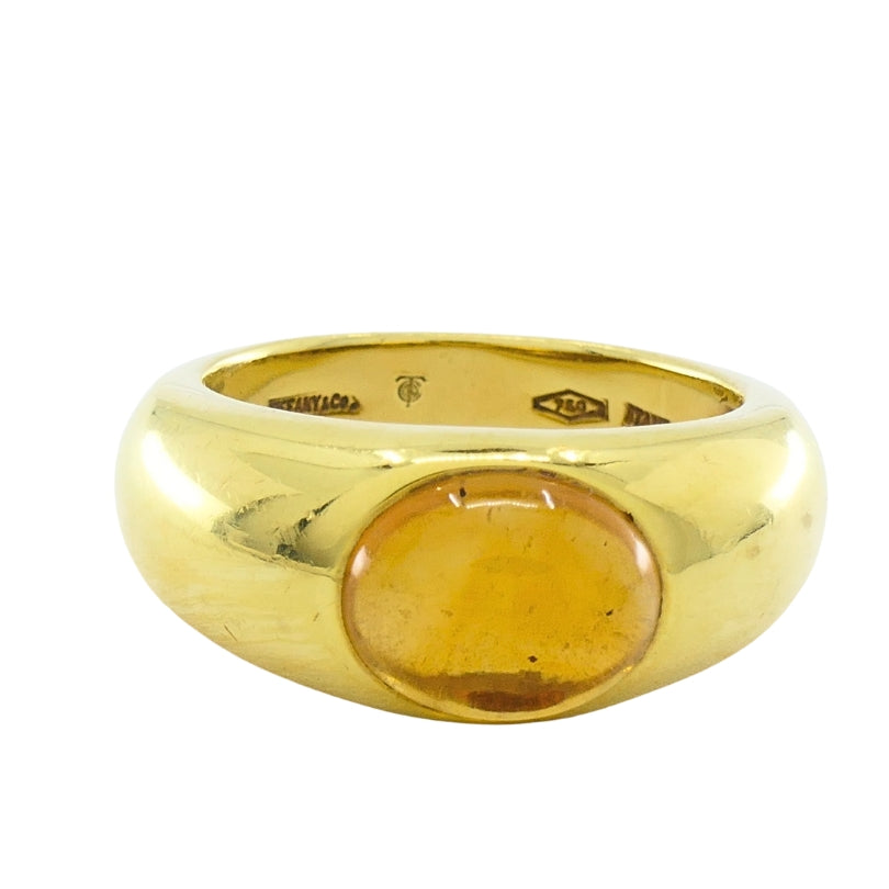 Tiffany & Co. 18K Gold Citrine Cabochon Ring