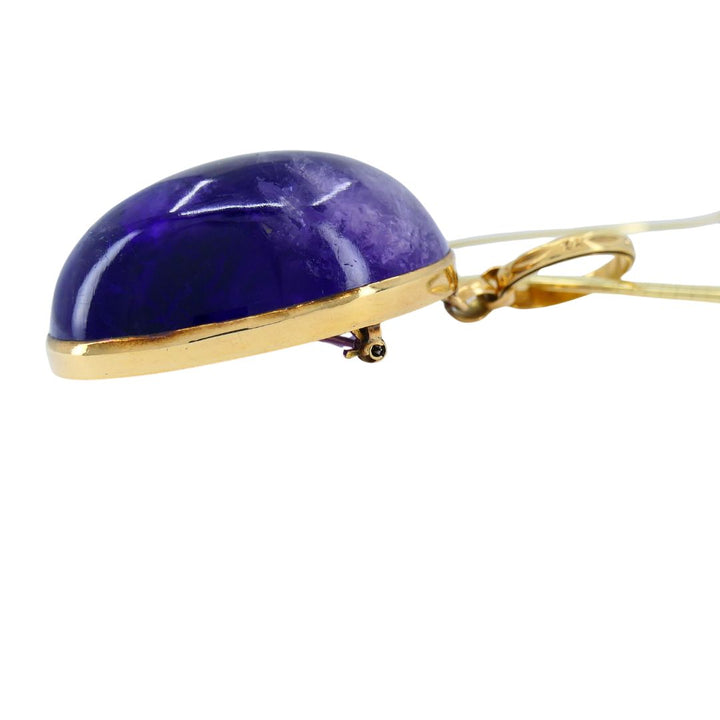 Vintage Gold Amethyst Pendant Necklace