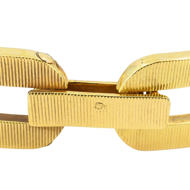 Vintage Hermès 18k Gold Amethyst Clamper Bracelet