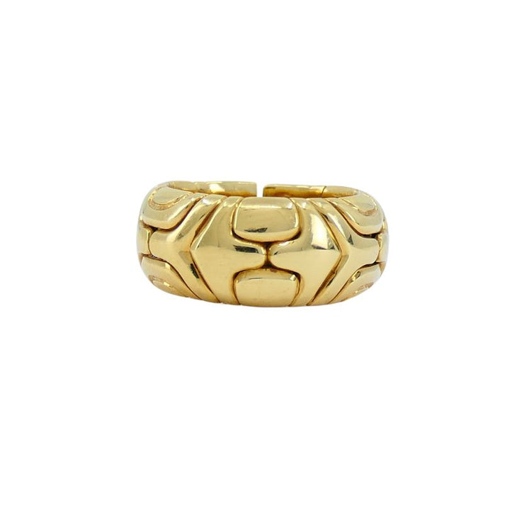 Vintage Bulgari Alveare 18k Gold Band Ring