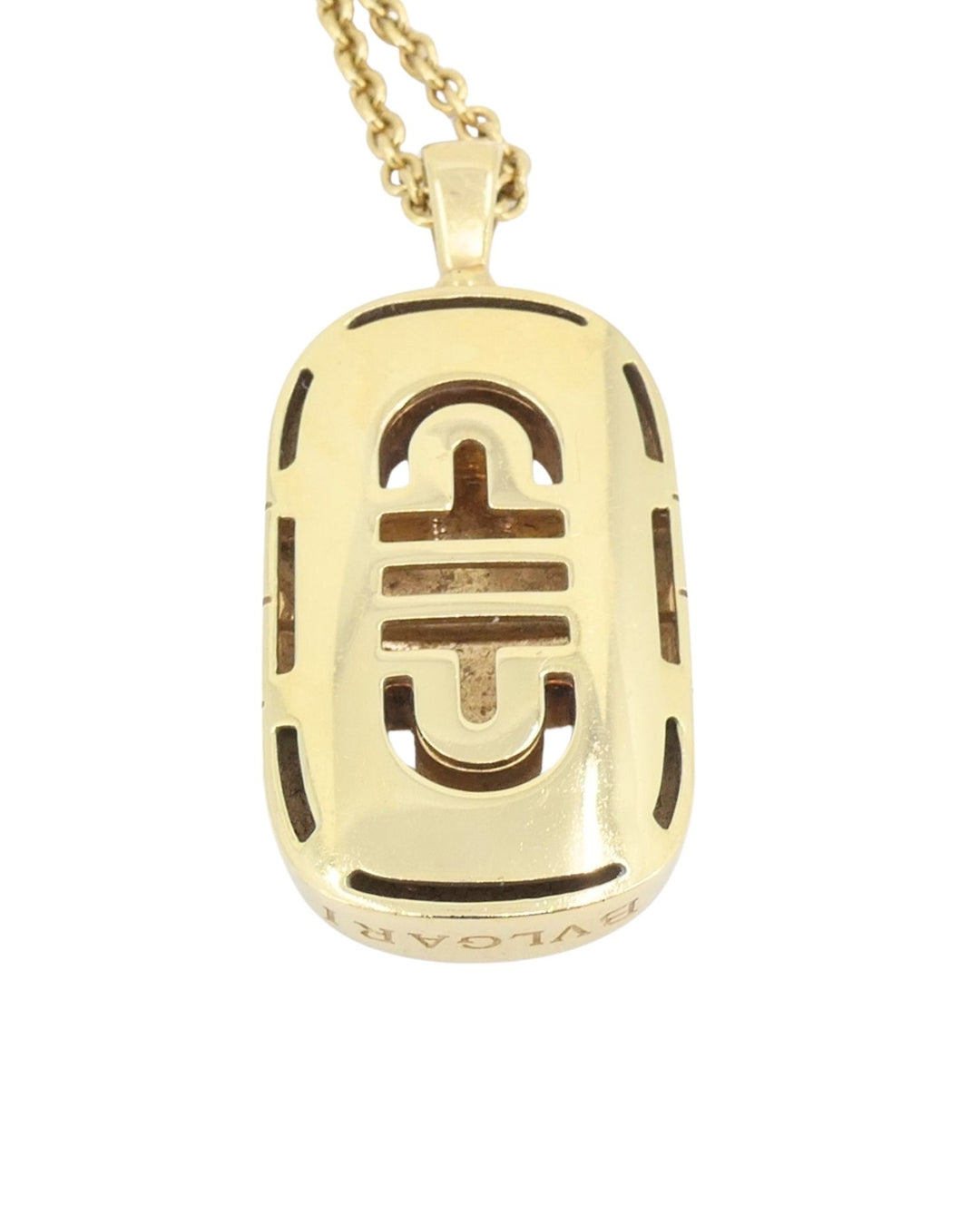 Bvlgari Bulgari Parentesi Pendant 18k Gold Chain Adjustable Length Necklace