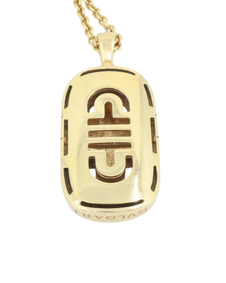 Bvlgari Bulgari Parentesi Pendant 18k Gold Chain Adjustable Length Necklace