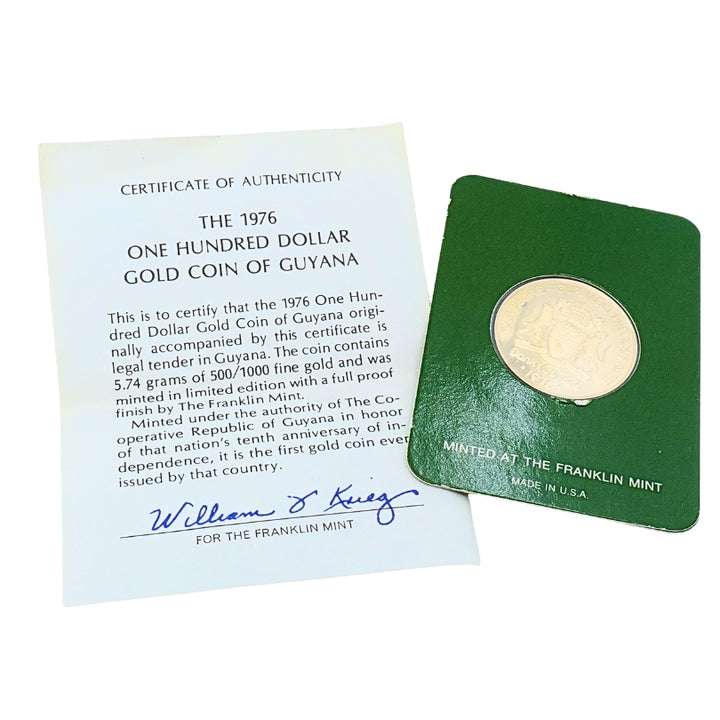 The 1976 One Hundred Dollar Commemorative Gold Coin