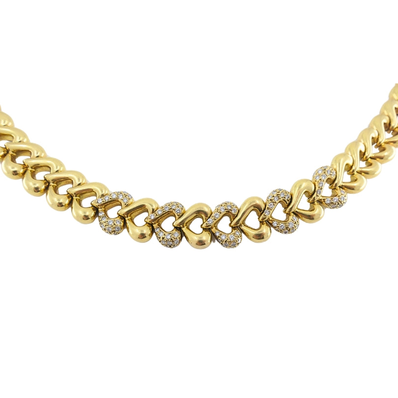 Van Cleef & Arpels 18k Gold Diamond Heart Necklace