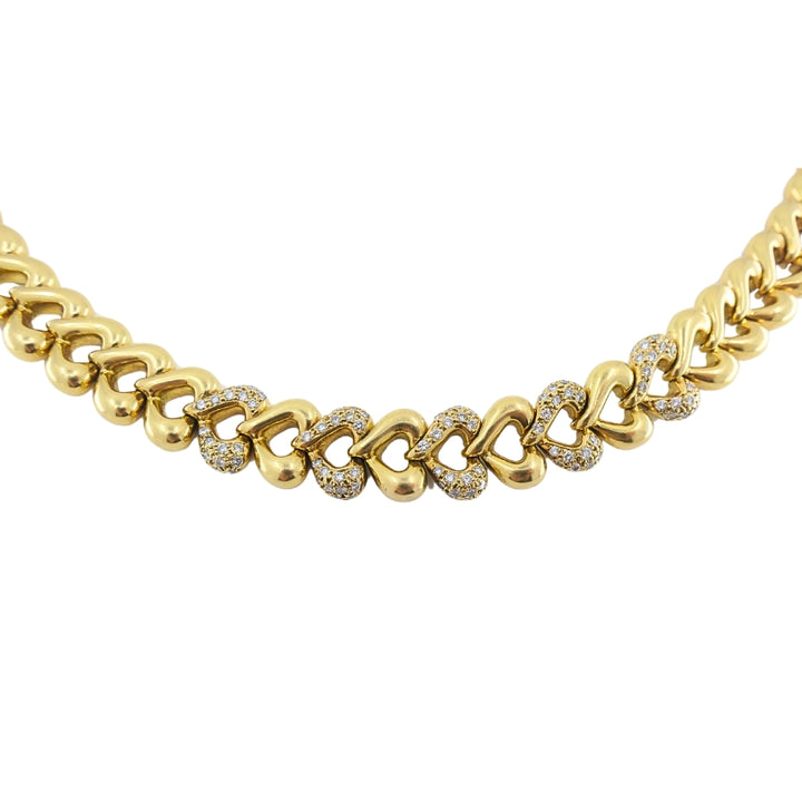 Van Cleef & Arpels 18k Gold Diamond Heart Necklace
