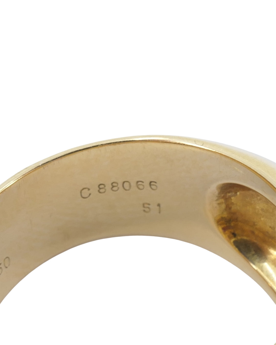 Cartier Vintage Dome Ring Gold Gemstones Enamel Size 5.75