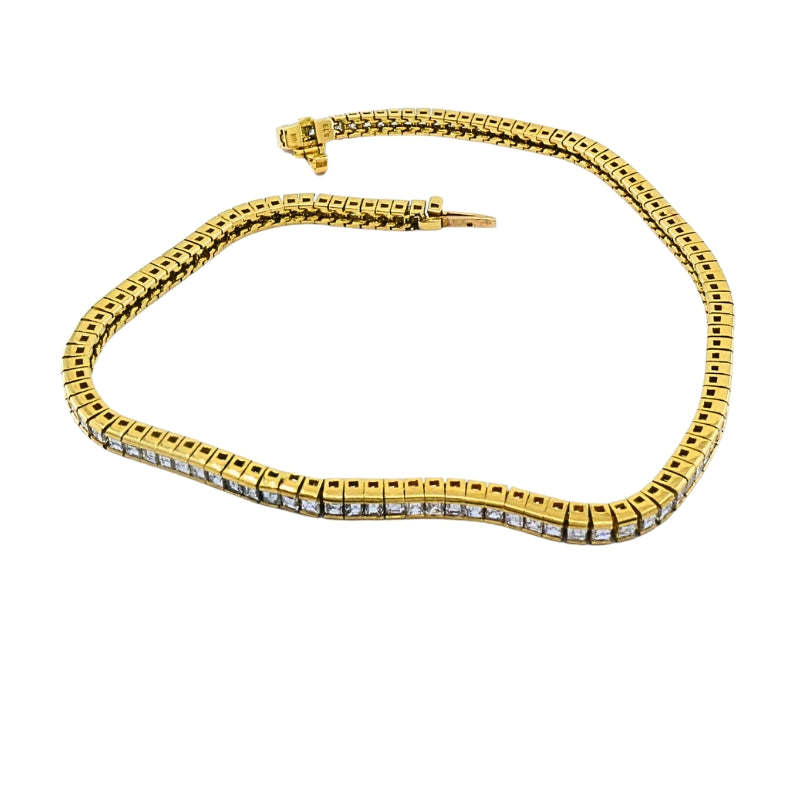 Vintage 18k Gold Diamond Tennis Bracelet, 3.79 Carats
