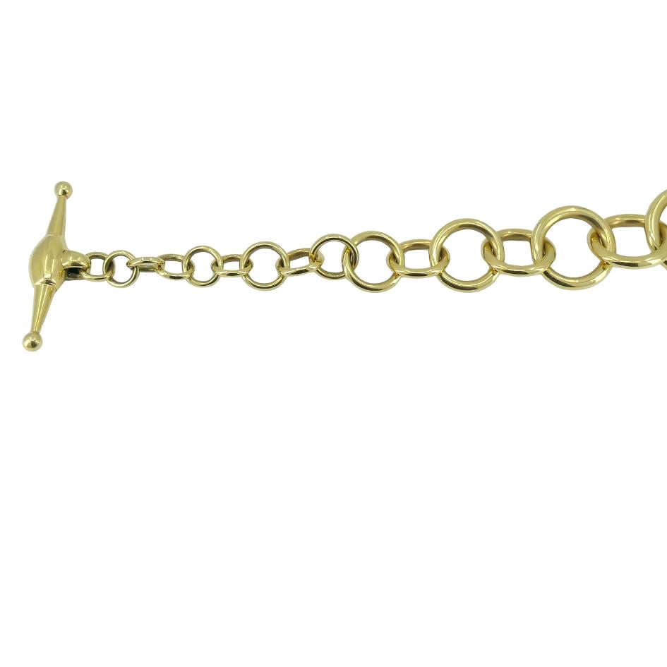 Vintage Gucci Italian 18k Gold Tiger's Eye Bracelet
