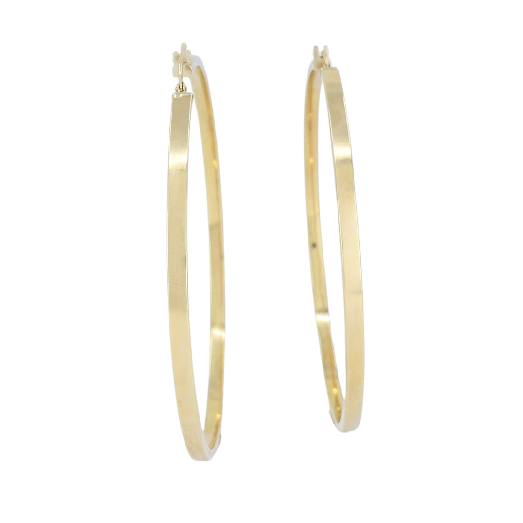Vintage Italian 14k Gold Hoop Earrings