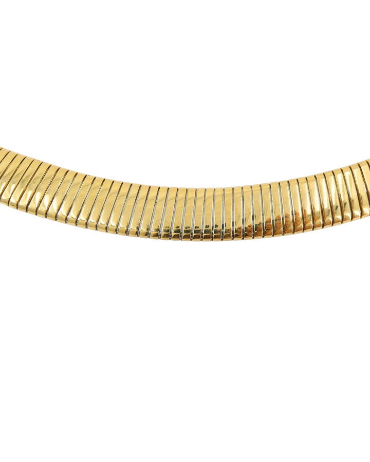 Bvlgari Vintage Bulgari Tubogas Necklace 18k Gold Steel