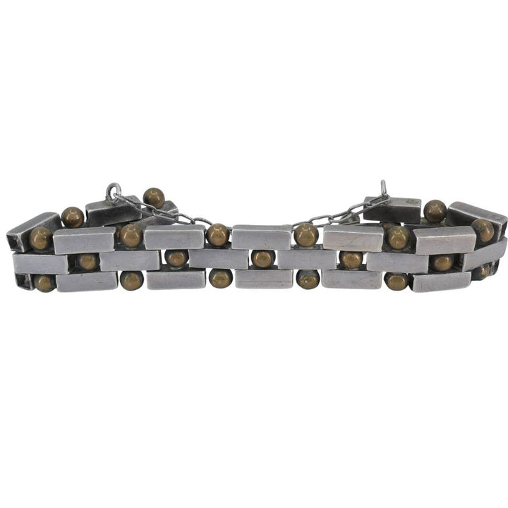 Vintage William Spratling Mexico Silver Bronze Bracelet