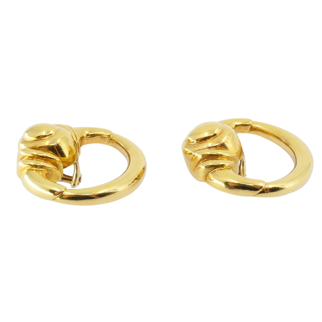Vintage Cartier Aldo Cipullo Door Knocker Earrings 18k Gold