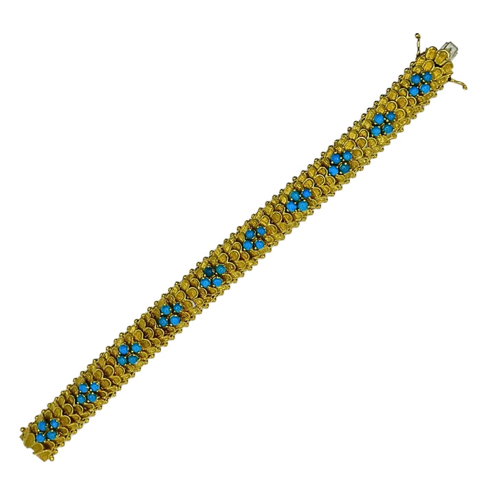 Vintage Cartier Bracelet Turquoise 18k Gold