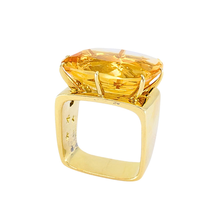 H. Stern Sunrise 18k Gold Citrine Diamond Cocktail Ring