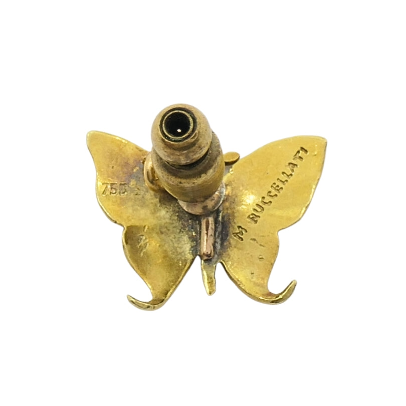 Mario Buccellati 18k Gold Butterfly Lapel  Pin, Mid‑Century