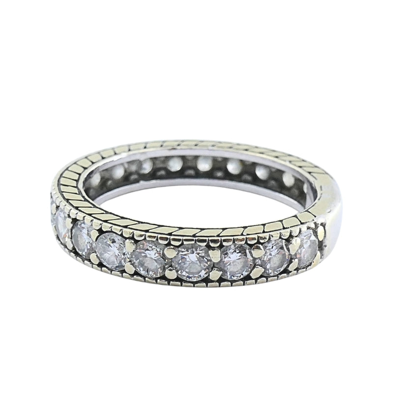 18k White Gold Diamond Eternity Band Ring
