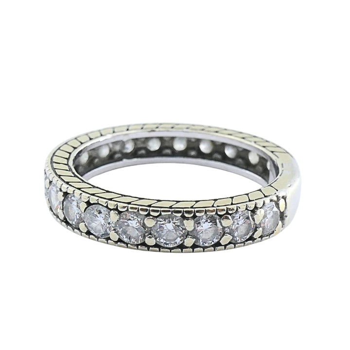 18k White Gold Diamond Eternity Band Ring