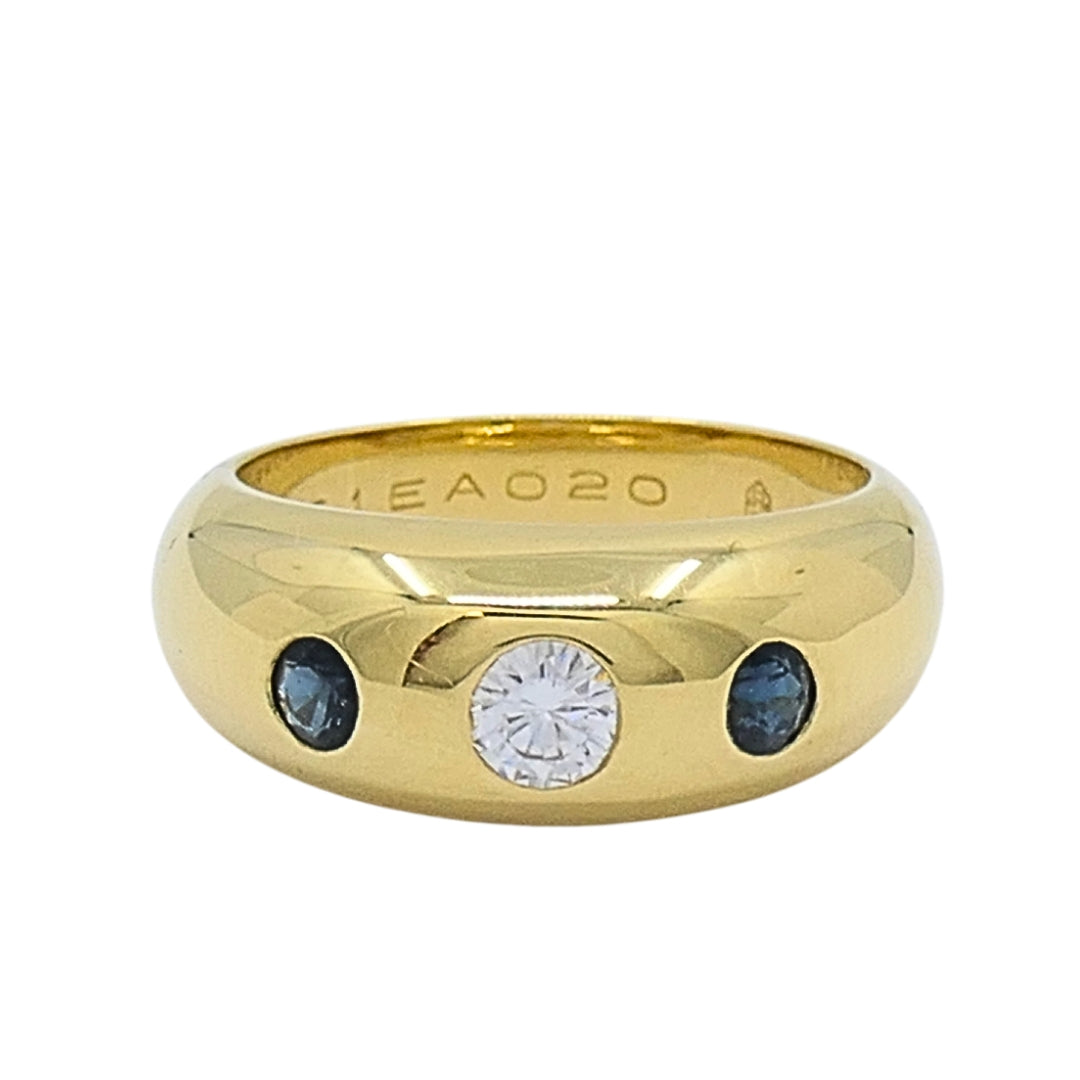 Cartier 18k Gold Diamond Sapphire Daphne Ring