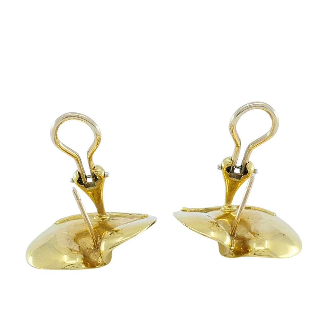 Angela Cummings Tiffany & Co. 18k Gold Lily Pad Earrings