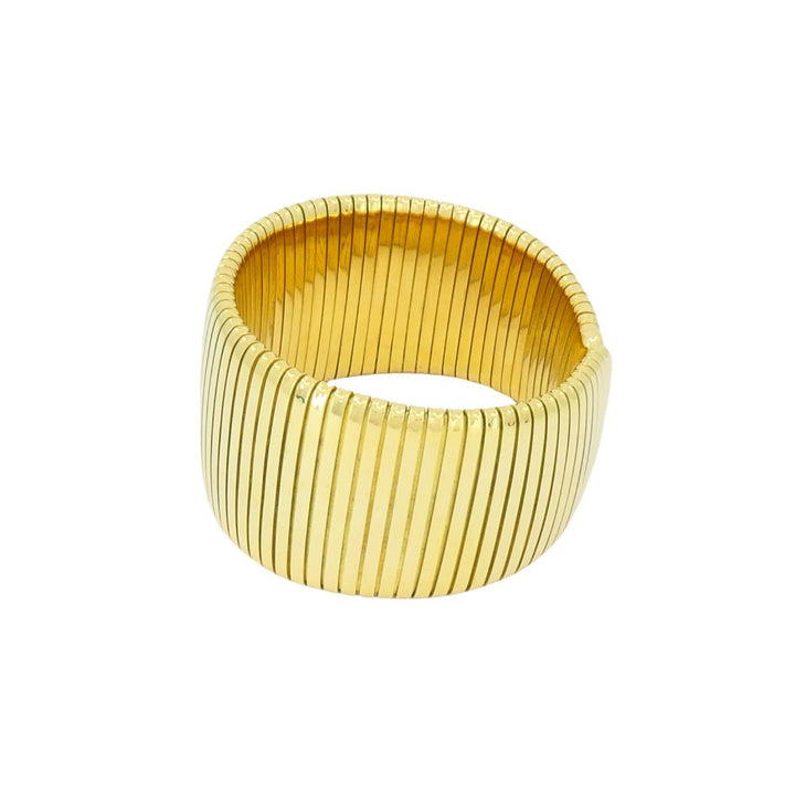 Vintage Carlo Weingrill 18k Gold Cuff Bracelet