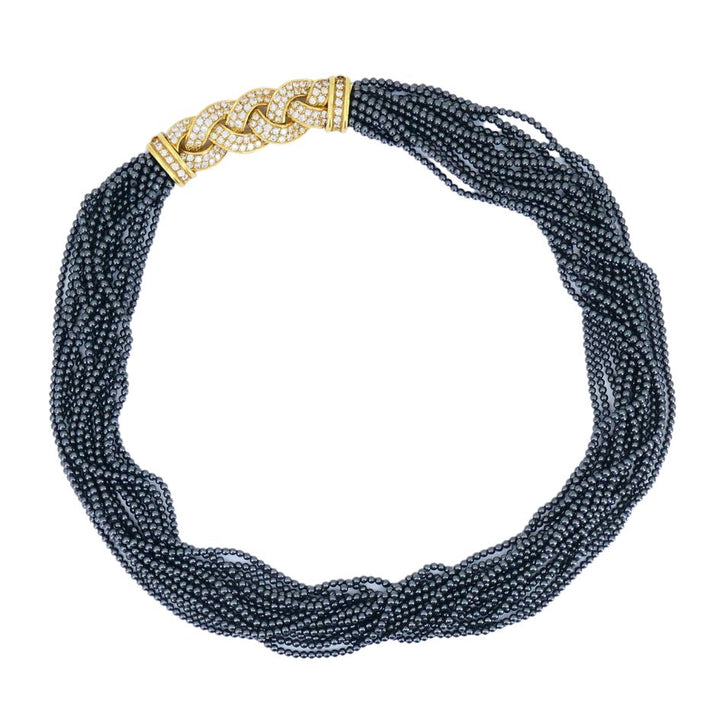 Van Cleef & Arpels Set 18k Gold Diamond Interchangeable Gemstone Bead Necklaces