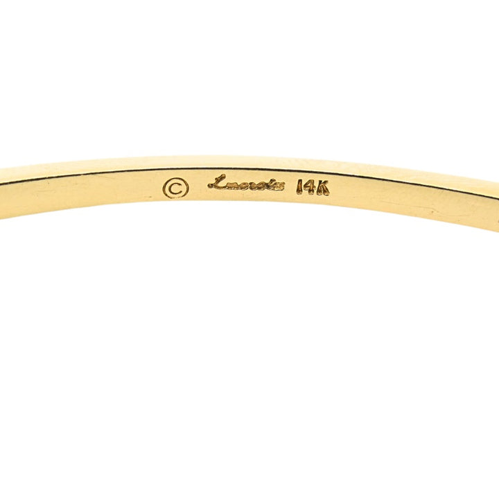 Lacroix Mid Century 14K Gold Diamond Bracelet Bangle