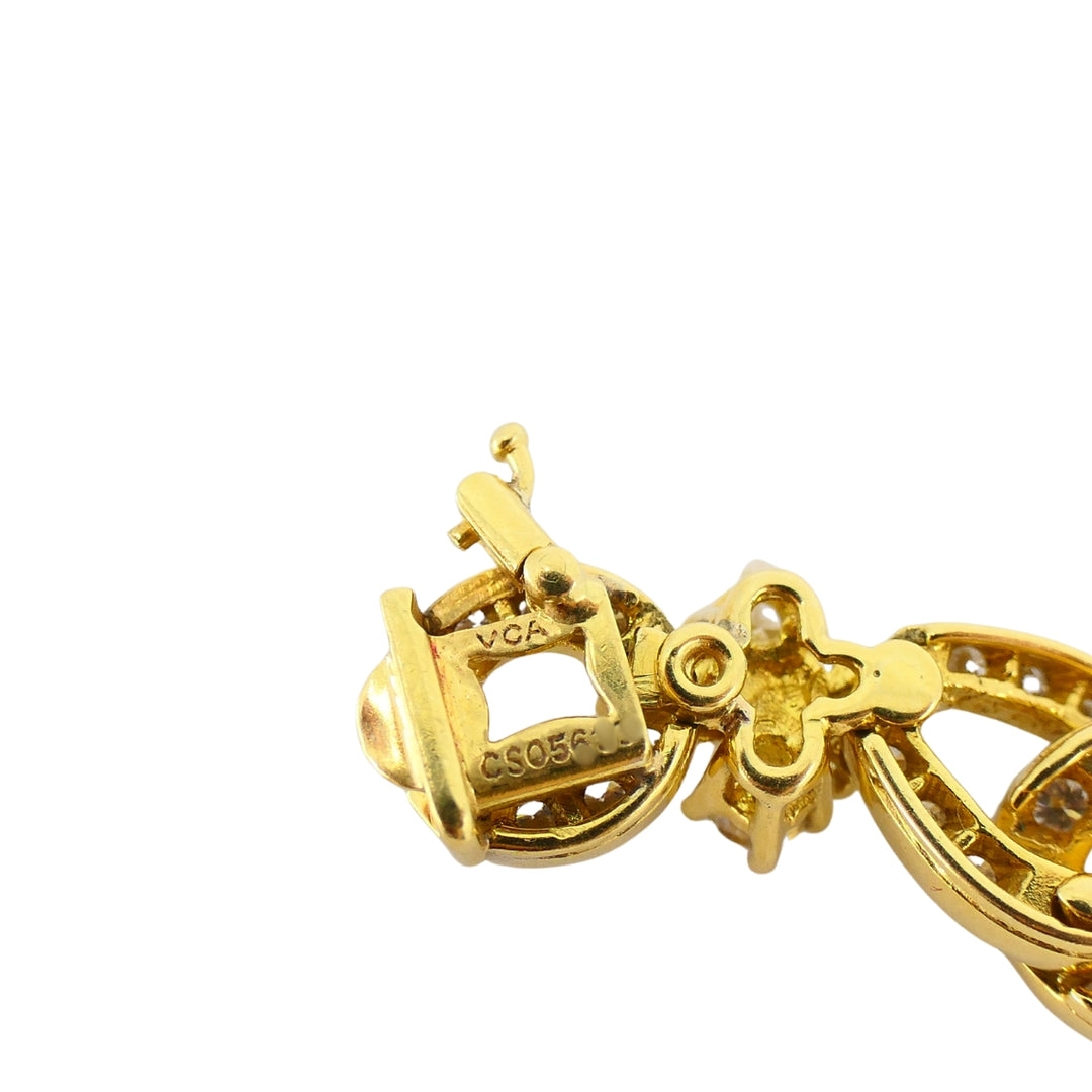 Van Cleef & Arpels 18k Gold Diamond Link Bracelet