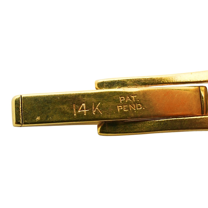 Vintage Cufflinks 14k Gold Ancient Coin Design Estate Jewelry
