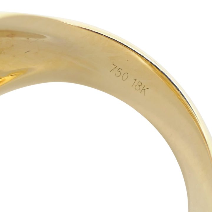 Mikimoto Diamond Ring 18k Gold Cocktail Ring