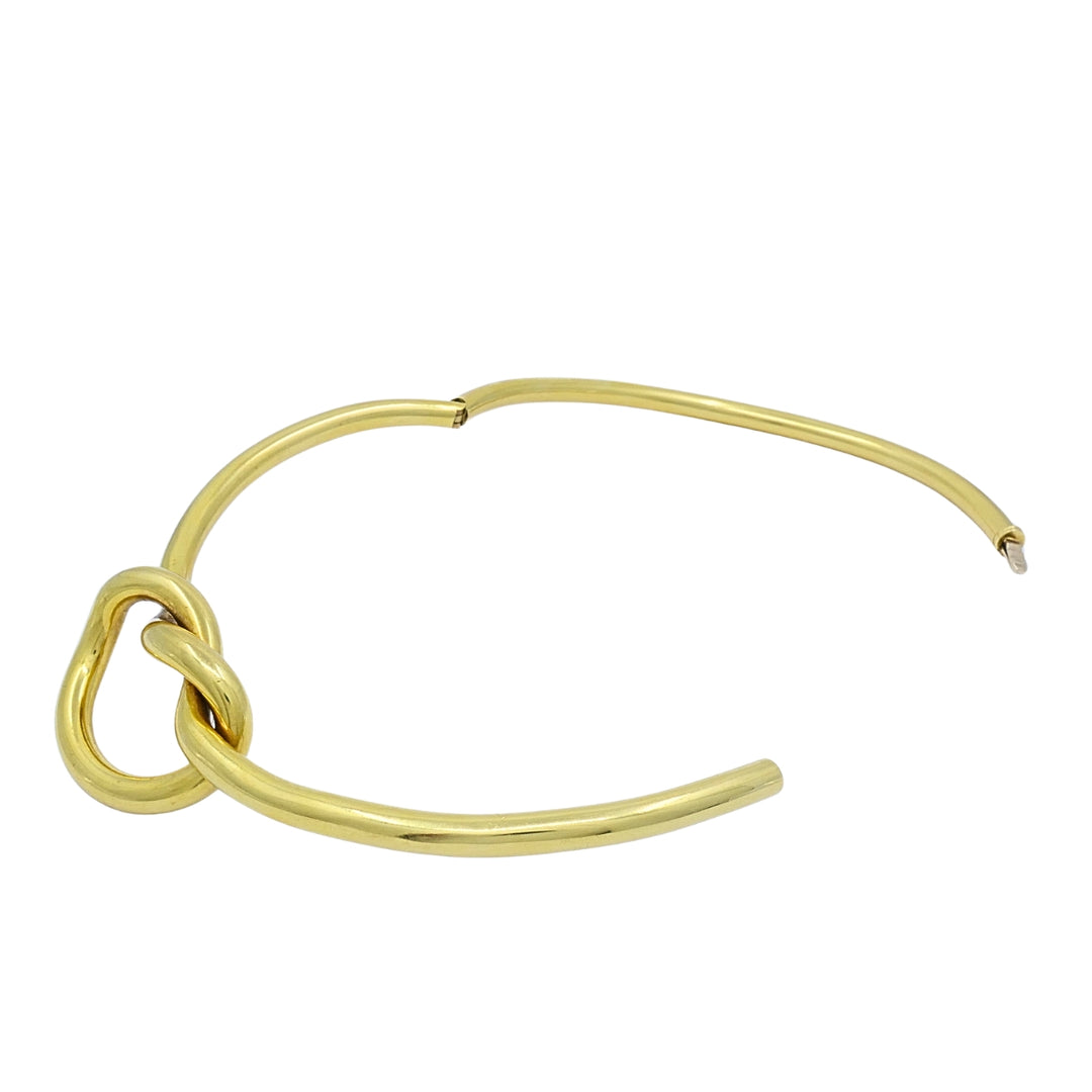 Vintage 18k Gold Love Knot Hinged Collar Necklace
