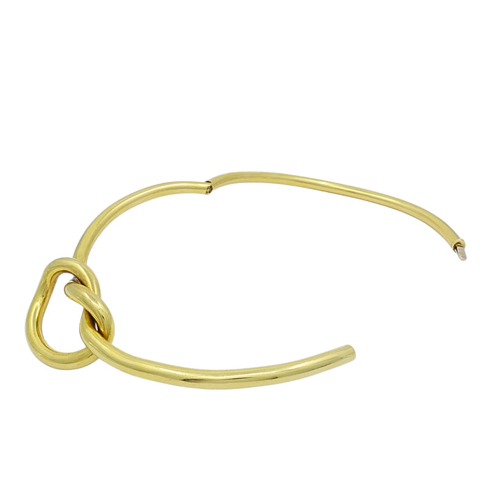 Vintage 18k Gold Love Knot Hinged Collar Necklace