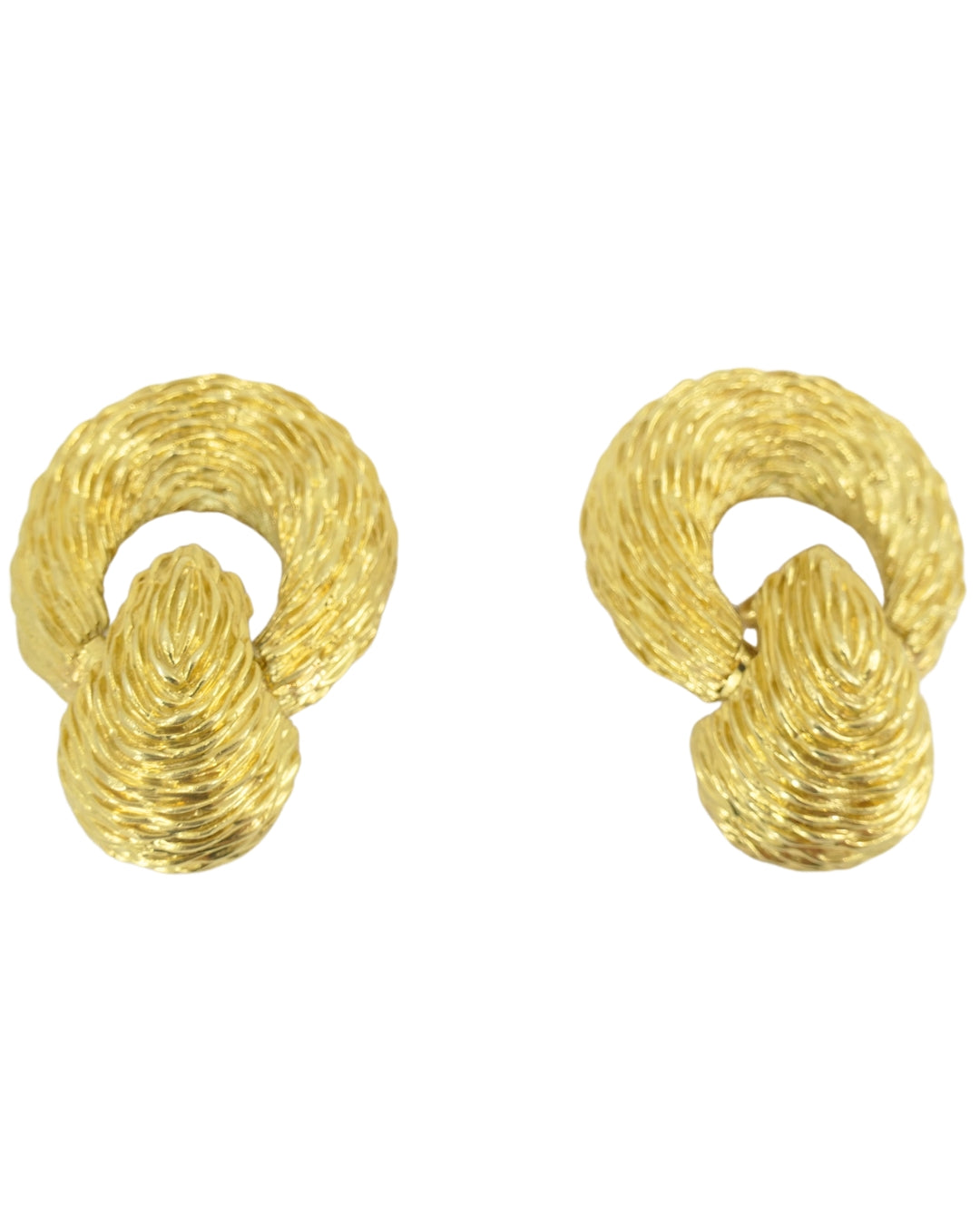 Vintage Van Cleef & Arpels Door Knocker Earrings 18k Gold