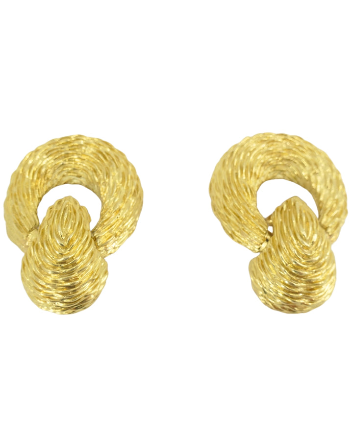 Vintage Van Cleef & Arpels Door Knocker Earrings 18k Gold