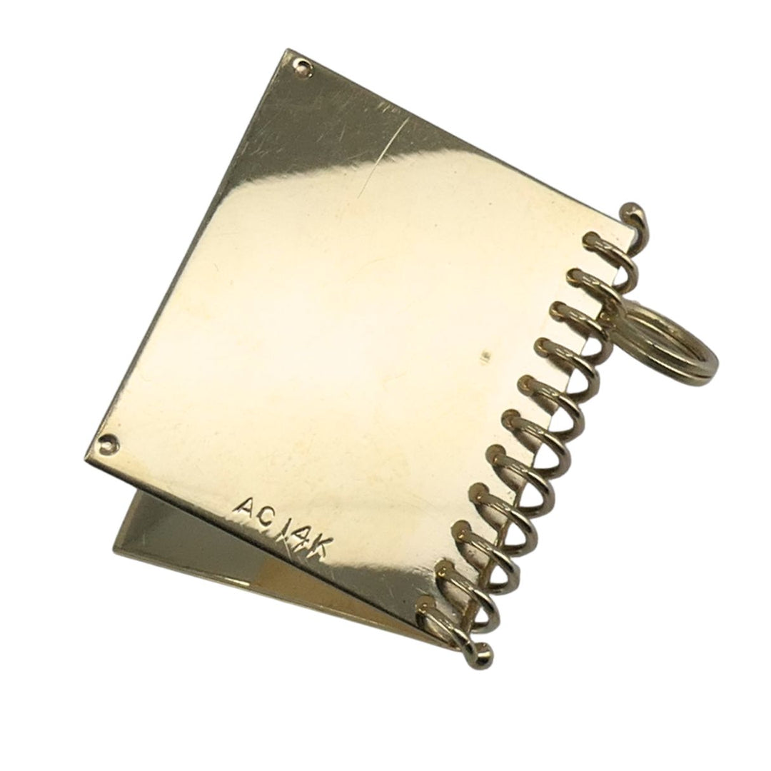 Mid Century 14k Gold United States Passport Charm Pendant