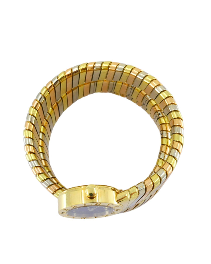 Bvlgari Bulgari BB19 Tubogas Tri-Color Gold Wrap Watch