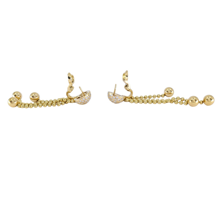 Cartier Nouvelle Vague Draperie 18k Gold Diamond Tassel Earrings, 1999