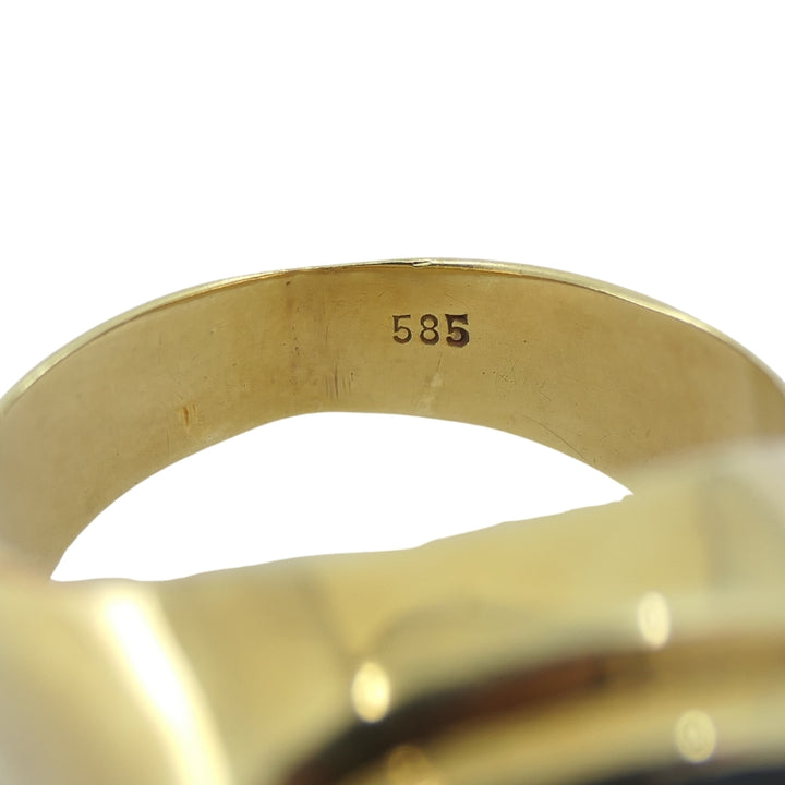 Onyx 14k Gold Men's Vintage Signet Ring