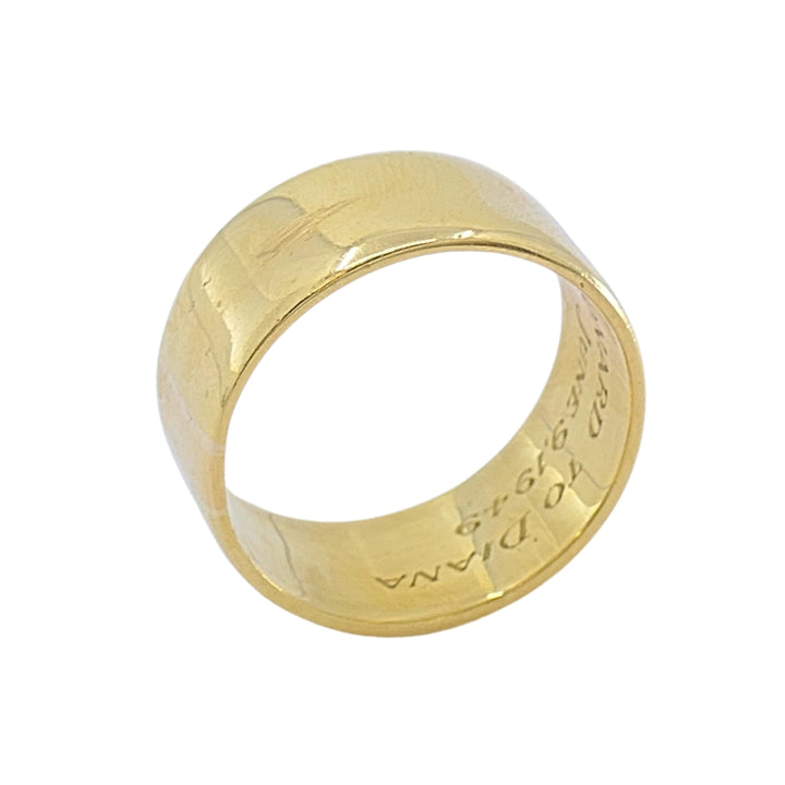 Cartier 18k Gold Wide Wedding Band Ring