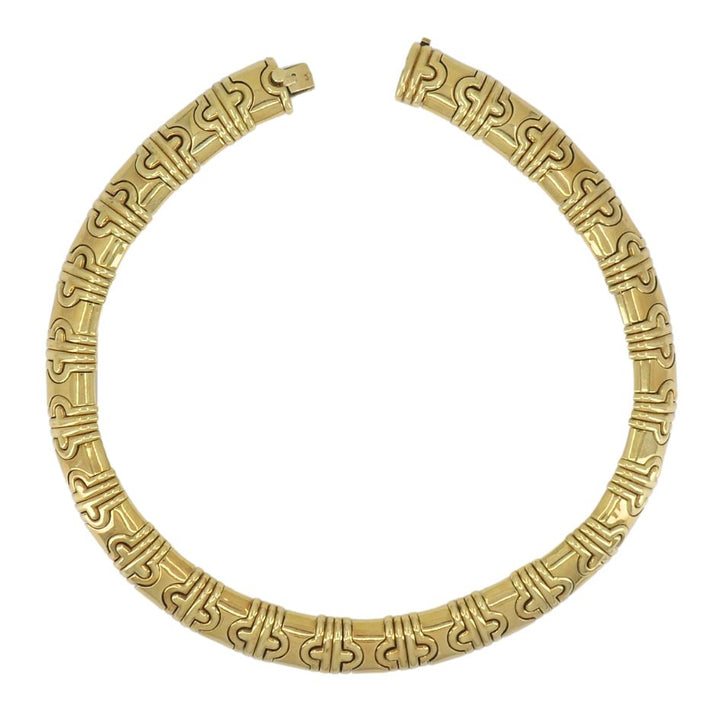 Vintage Bvlgari Bulgari 18k Gold Parentesi Necklace
