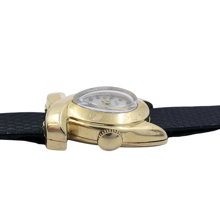 Vintage LeCoultre 14k Gold Ladies Teardrop Cocktail Watch