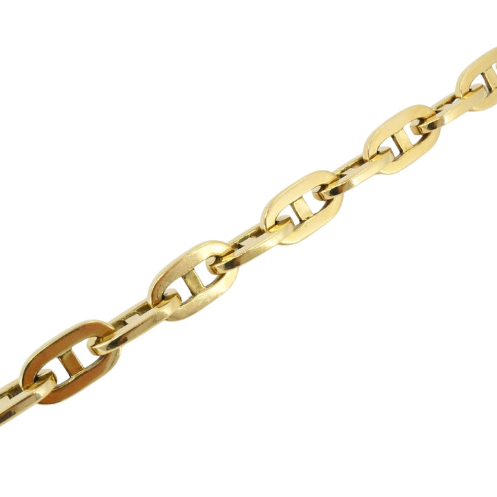 Vintage French Anchor Link Chain Bracelet 18k Gold
