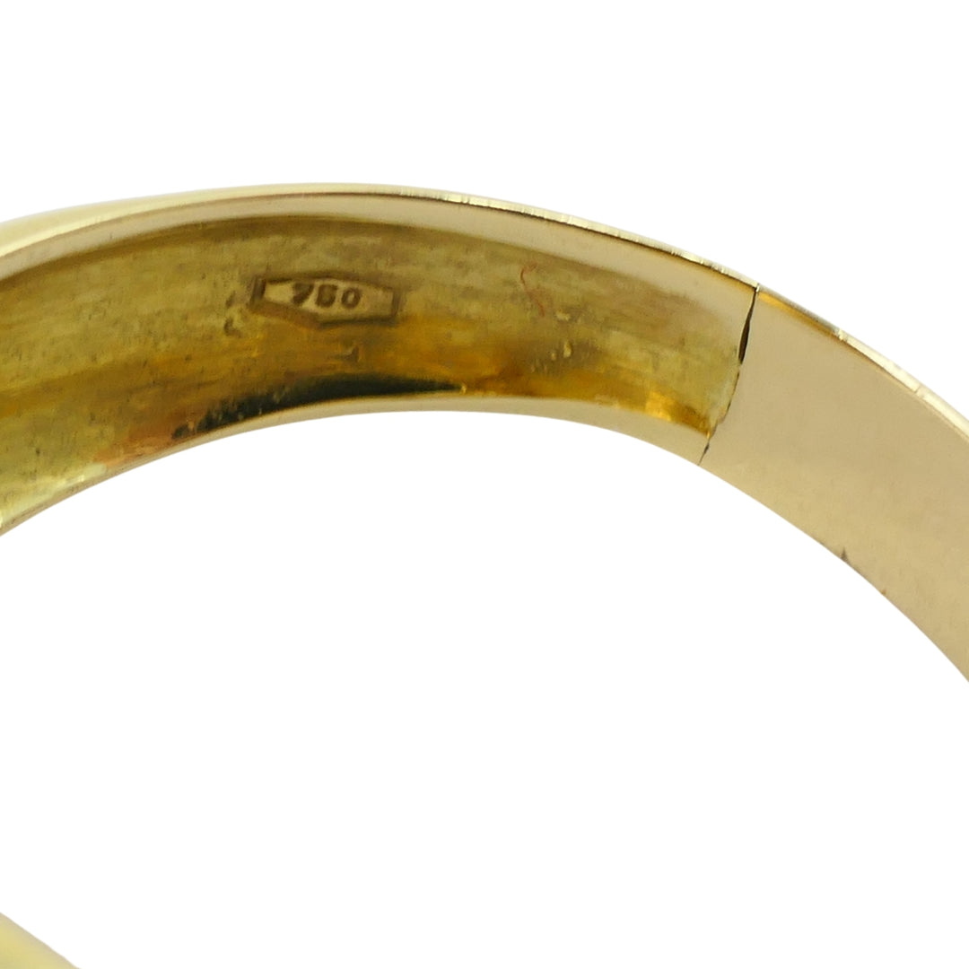 Vintage Gold Ring Diamond French Jewelry Dome Ring