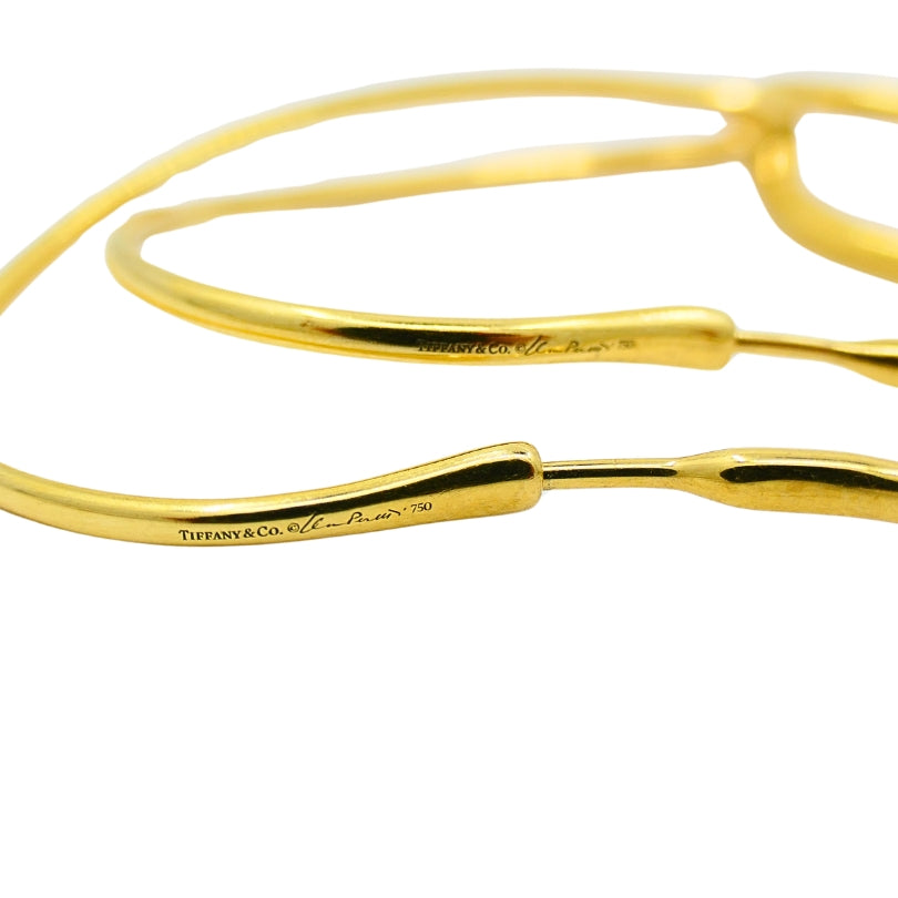 Elsa Peretti for Tiffany & Co. 18k Gold Open Heart Hoop Earrings