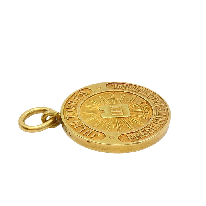 Vintage 10k Gold Chain 18k Coin Pendant Necklace