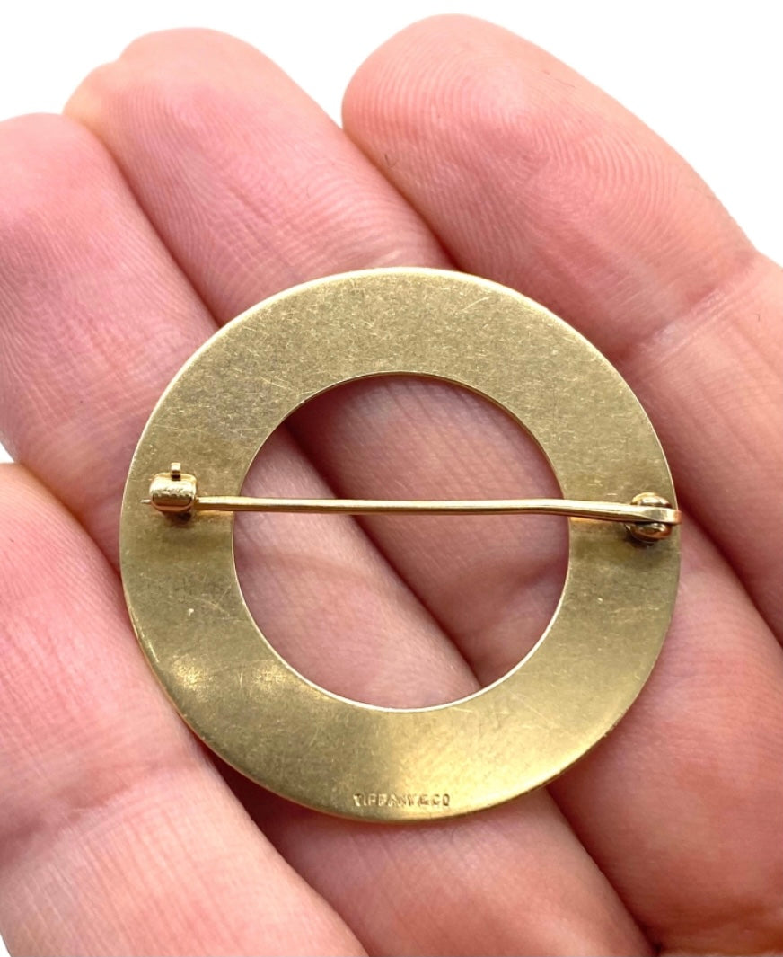 1940s Retro Tiffany & Co. Yellow Gold Eternity Circle Brooch