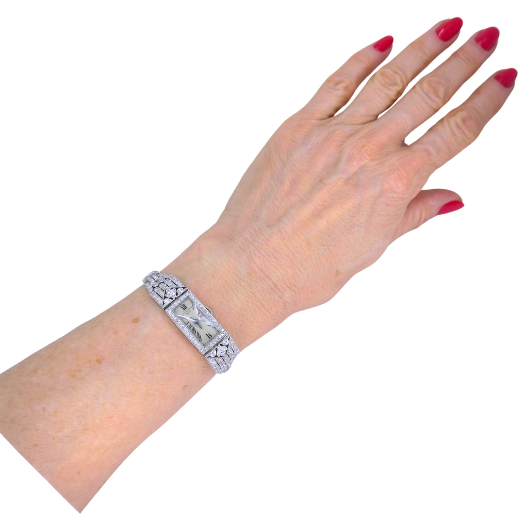 Tiffany & Co. Art Deco Diamond Platinum Ladies Watch, circa 1925