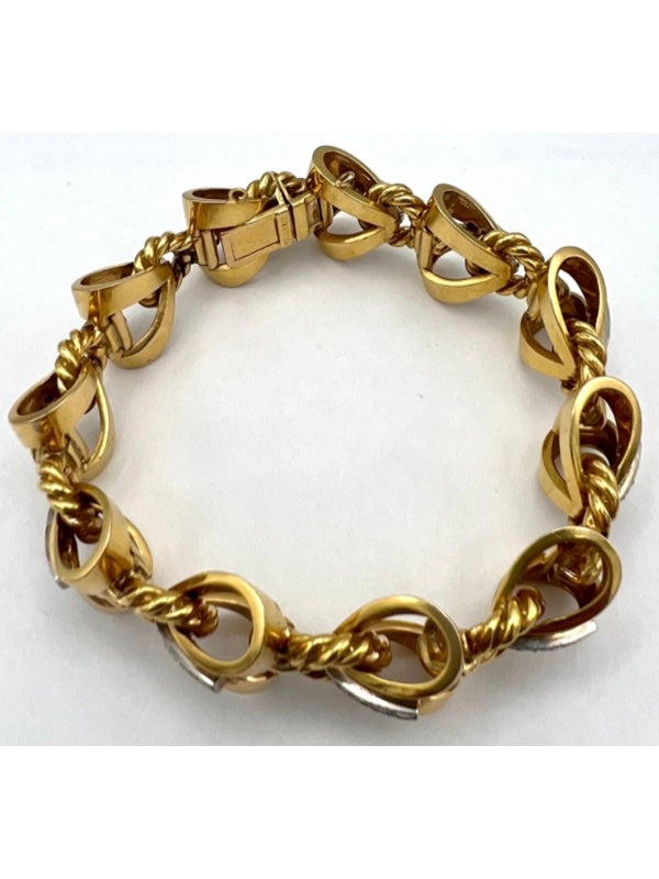 Mellerio dis Meller Gold Diamond Link Bracelet